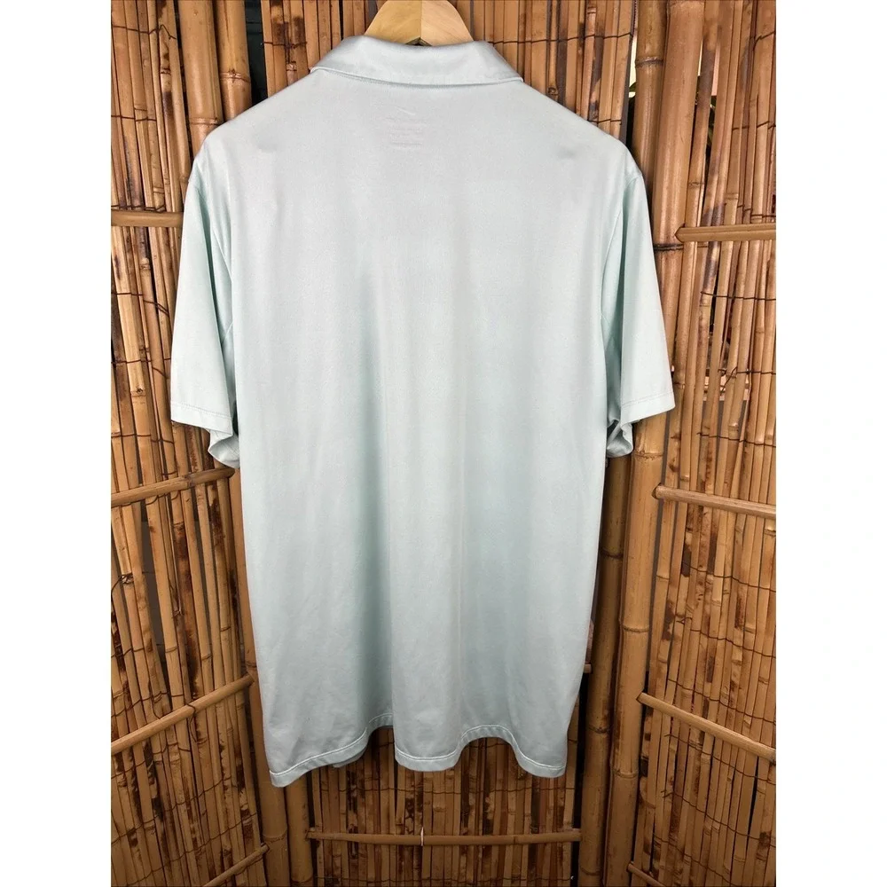 Nike‎ Dri Fit Short Sleeve Striped Golf Polo Shirt (Men's XL) Light Green Gray